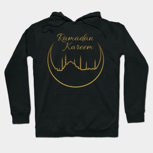 Blue Mosque Silhouette in a Crescent Hoodie
